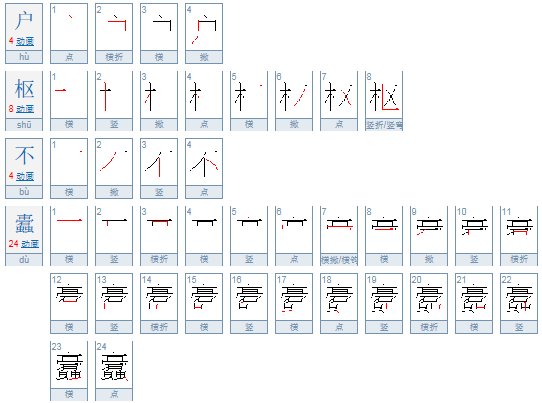 户枢不蠹的蠹的读音 要拼音
