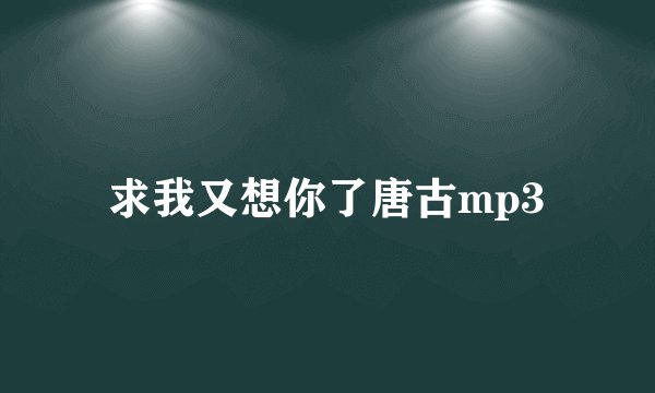 求我又想你了唐古mp3