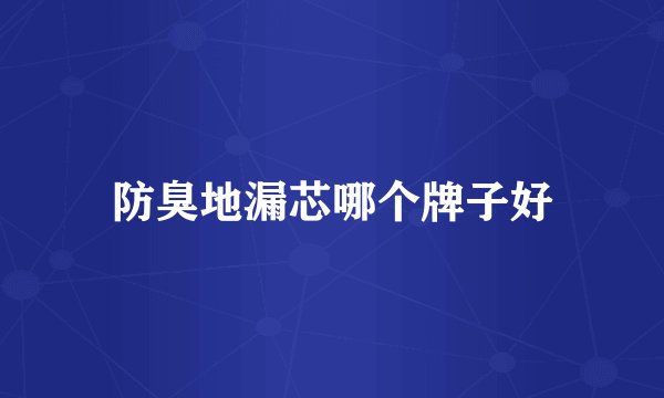 防臭地漏芯哪个牌子好