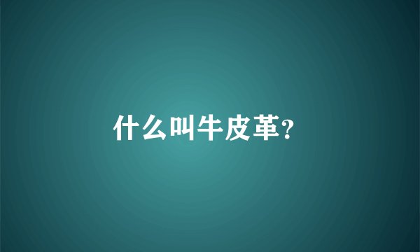 什么叫牛皮革?