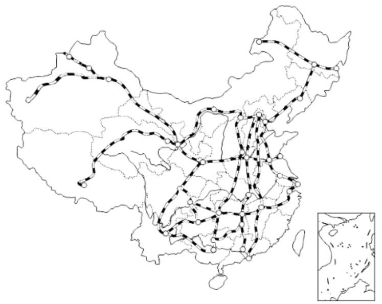 中国铁路简图（地理 ）空白图那种，，