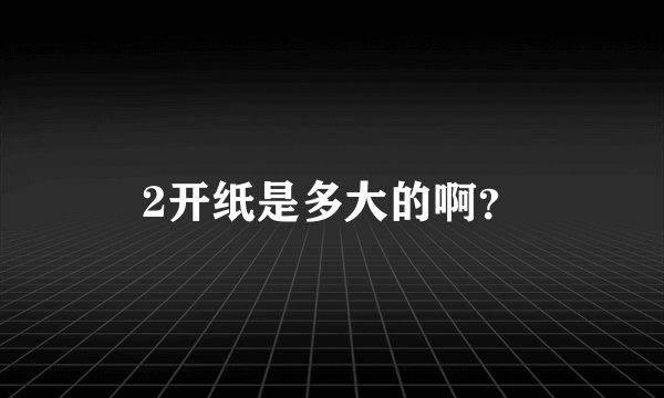 2开纸是多大的啊？