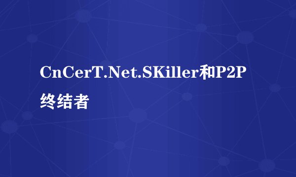 CnCerT.Net.SKiller和P2P终结者