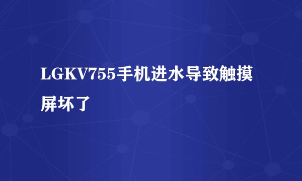 LGKV755手机进水导致触摸屏坏了