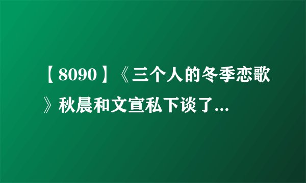【8090】《三个人的冬季恋歌》秋晨和文宣私下谈了什么内容了