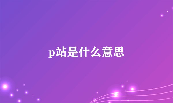 p站是什么意思