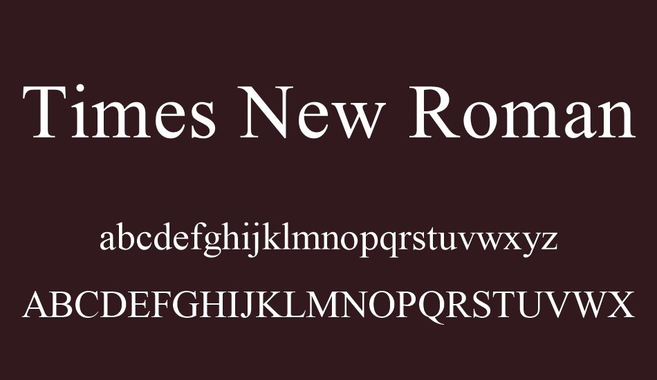 times new roman是什么字体？