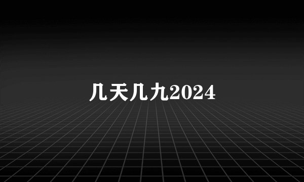 几天几九2024