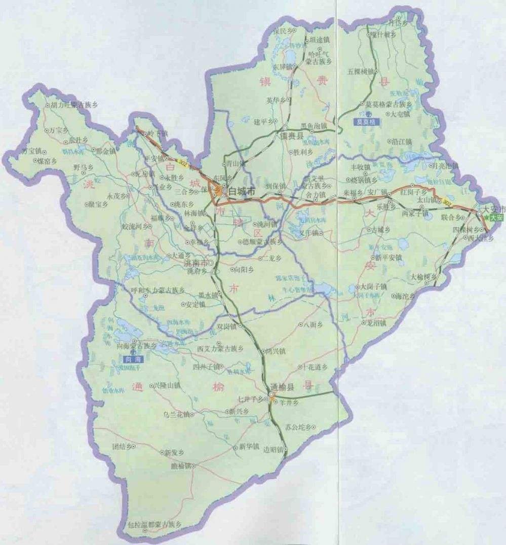 白城市地图