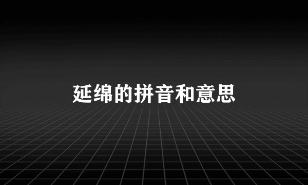 延绵的拼音和意思