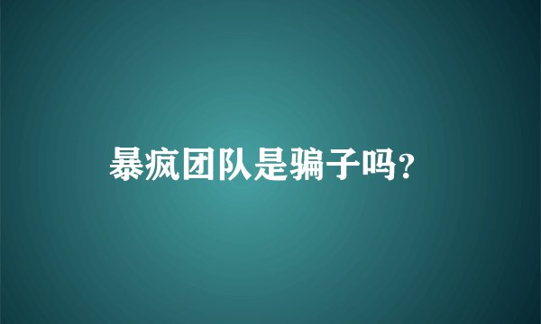 暴疯团队是骗子吗？
