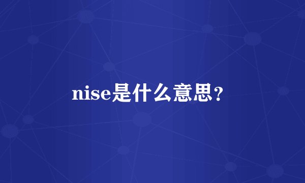 nise是什么意思？