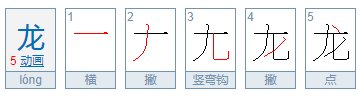 “龙”的部首是什么？