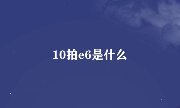10拍e6是什么
