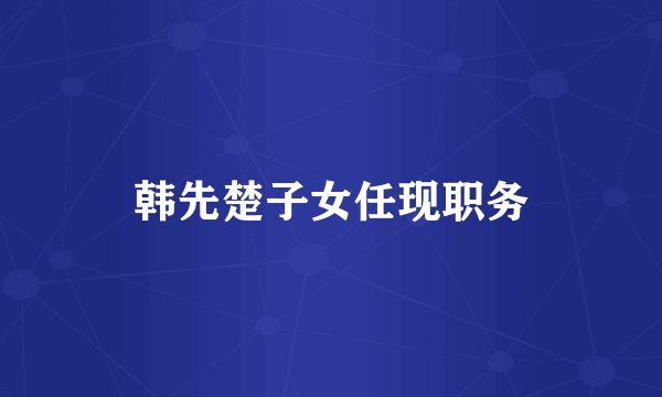 韩先楚子女任现职务