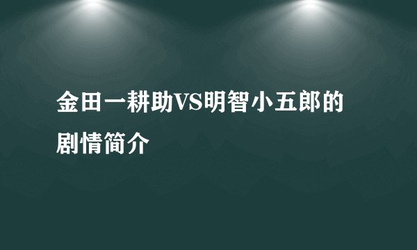 金田一耕助VS明智小五郎的剧情简介