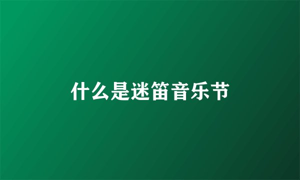 什么是迷笛音乐节