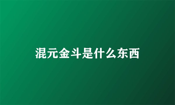 混元金斗是什么东西
