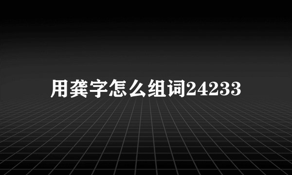 用龚字怎么组词24233