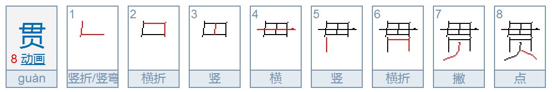 贯的笔顺是什么