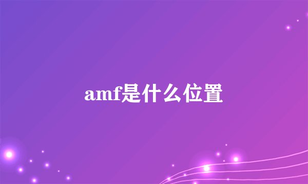 amf是什么位置