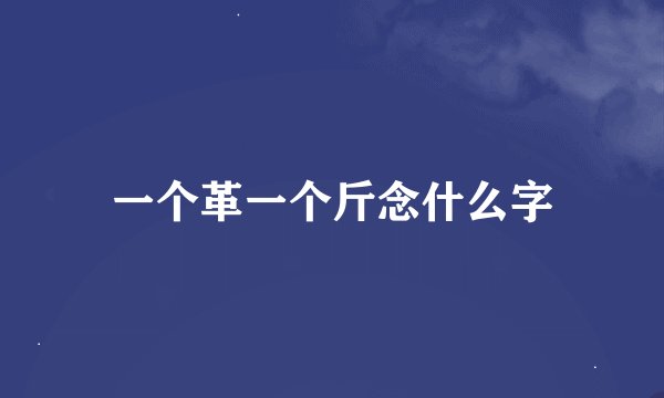 一个革一个斤念什么字