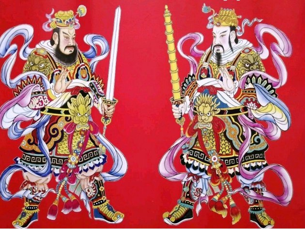 对联门神怎么贴才正确
