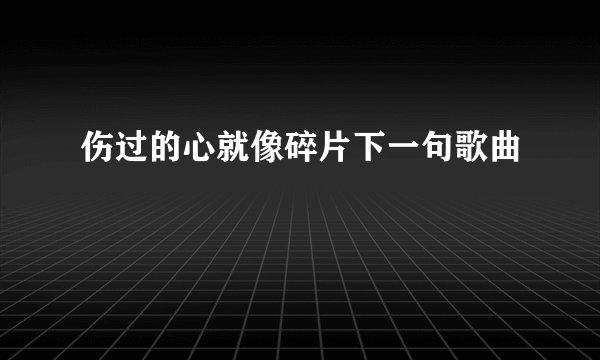 伤过的心就像碎片下一句歌曲