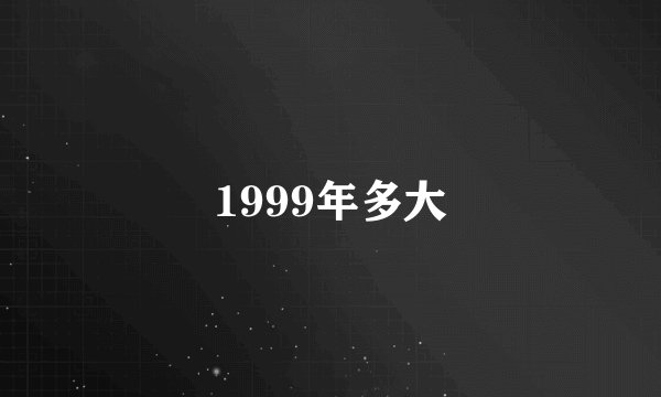 1999年多大