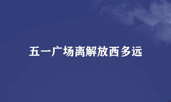 五一广场离解放西多远