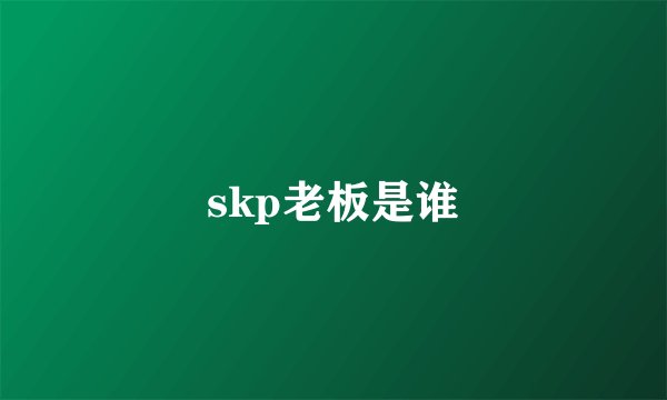 skp老板是谁