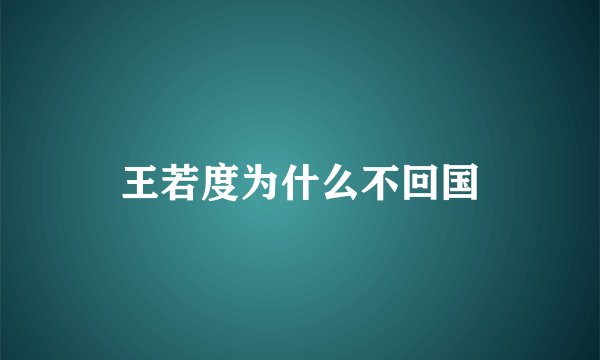王若度为什么不回国