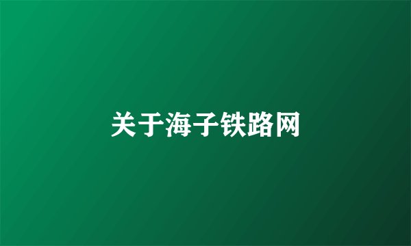关于海子铁路网