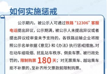 铁路公示失信人受到什么惩罚？
