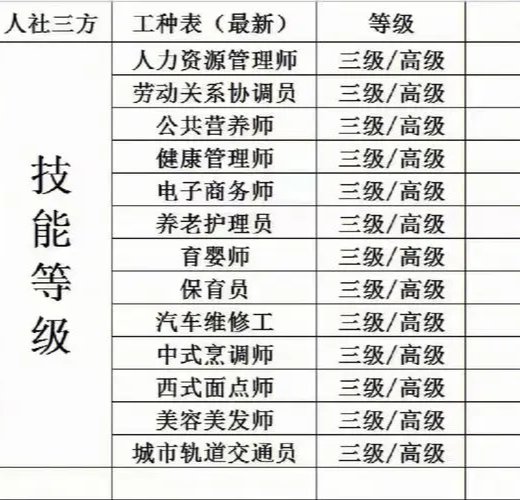 技能等级四级是什么概念？