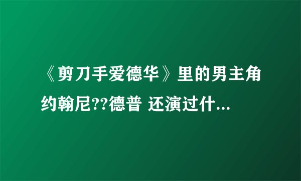 《剪刀手爱德华》里的男主角约翰尼??德普 还演过什么电影??