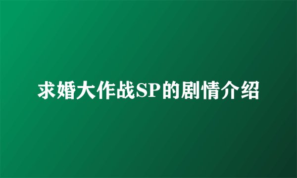 求婚大作战SP的剧情介绍