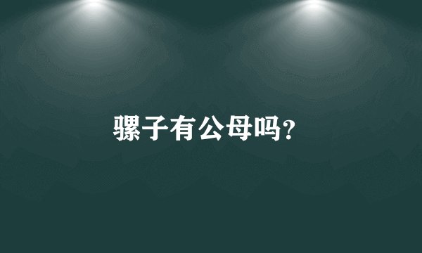骡子有公母吗？
