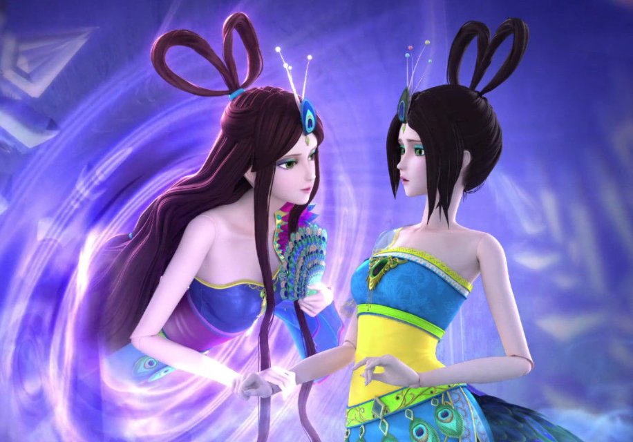 叶罗丽中黑孔雀怎么画