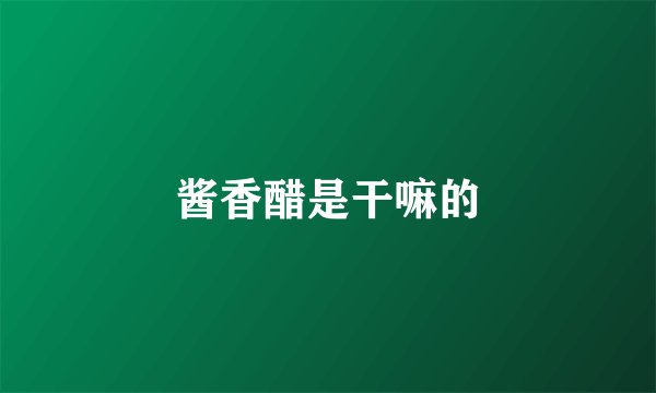 酱香醋是干嘛的