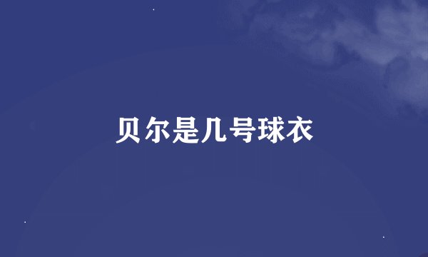 贝尔是几号球衣