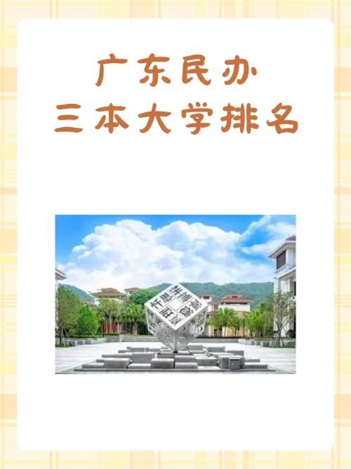广东民办三本大学排名