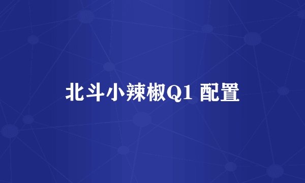 北斗小辣椒Q1 配置