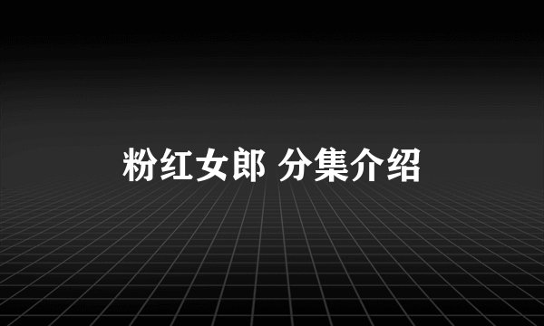 粉红女郎 分集介绍