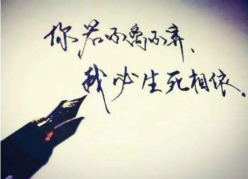 只要你不离不弃我就必生死相依出自哪里呢？