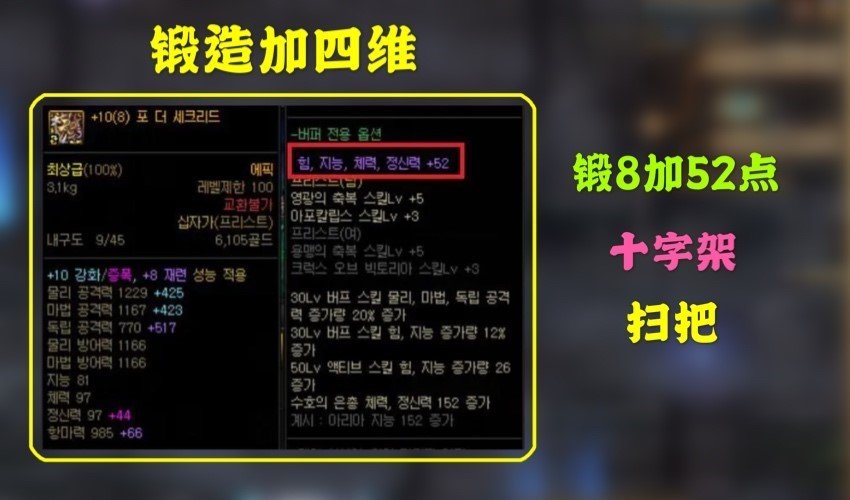 DNF：锻造加四维？是的，奶系专属！奶爸也要锻造武器啦！如何评价？