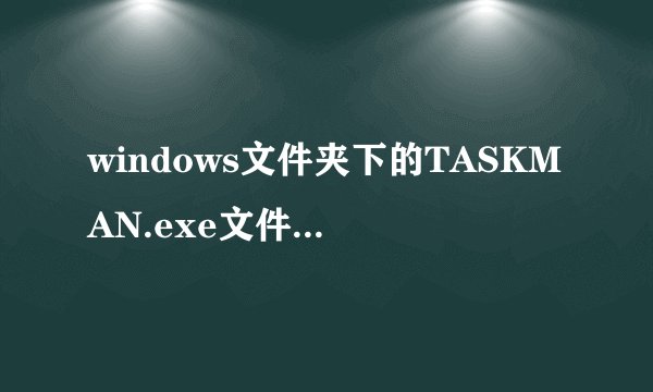 windows文件夹下的TASKMAN.exe文件是什么？