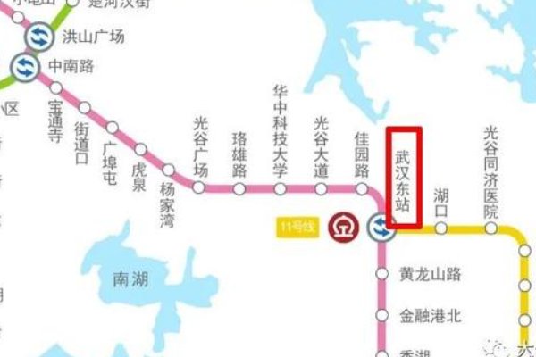 武汉二号线地铁经过站点