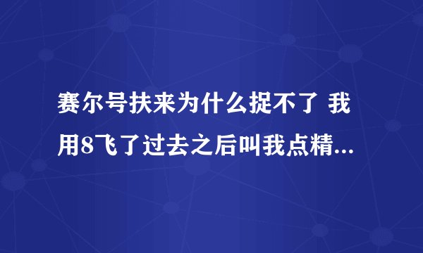 赛尔号扶来为什么捉不了 我用8飞了过去之后叫我点精灵捉 可是我点来点去都不出现对战为什么呀？？？