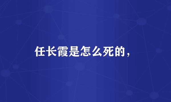 任长霞是怎么死的，